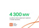 4 300 MW je celkový výkon jaderných reaktorů v České republice