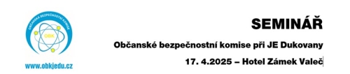 Seminář OBK při JE Dukovany 2025